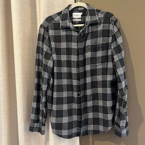 Men's Goodfellow & Co. Long sleeve flannel plaid button down shirt, Size Large